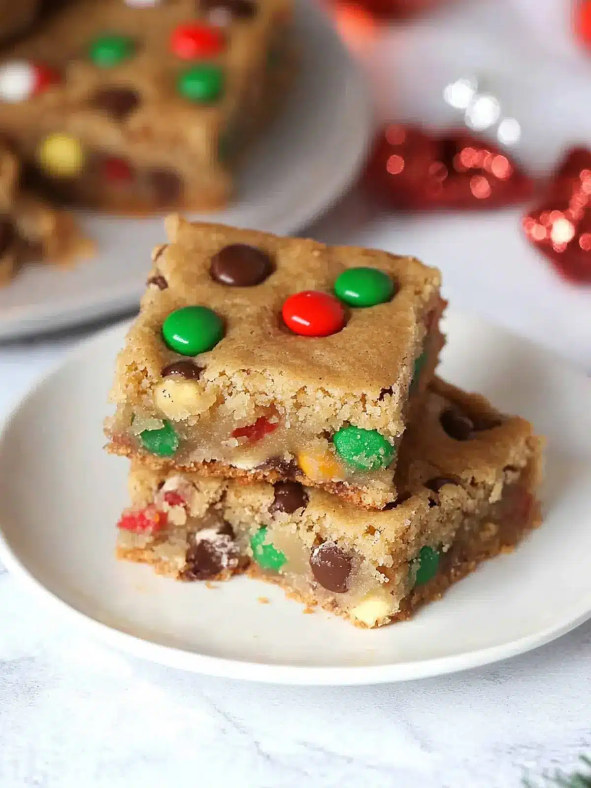 Festive Christmas M&M Cookie Bars for Easy Holiday Cheer 4 Christmas M&M Cookie Bars