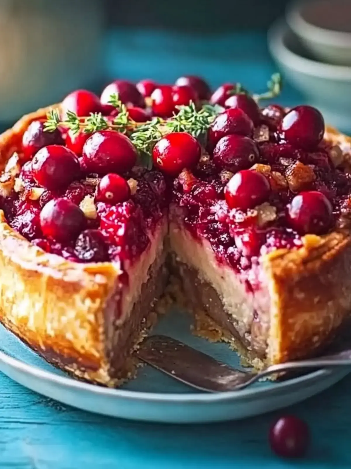 Cranberry-Topped Raised Pie: A Festive Holiday Showstopper 3 Cranberry-topped raised pie