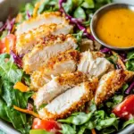 Coconut Chicken Salad with Warm Honey Mustard Vinaigrette