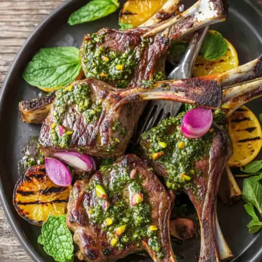 Grilled Lamb Chops with Pistachio Mint Pesto Bliss 10 Grilled Lamb Chops with Pistachio Mint Pesto