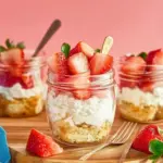 Strawberry Shortcake Cottage Cheesecake Jars for a Delightful Treat 7 Strawberry shortcake cottage cheesecake jars