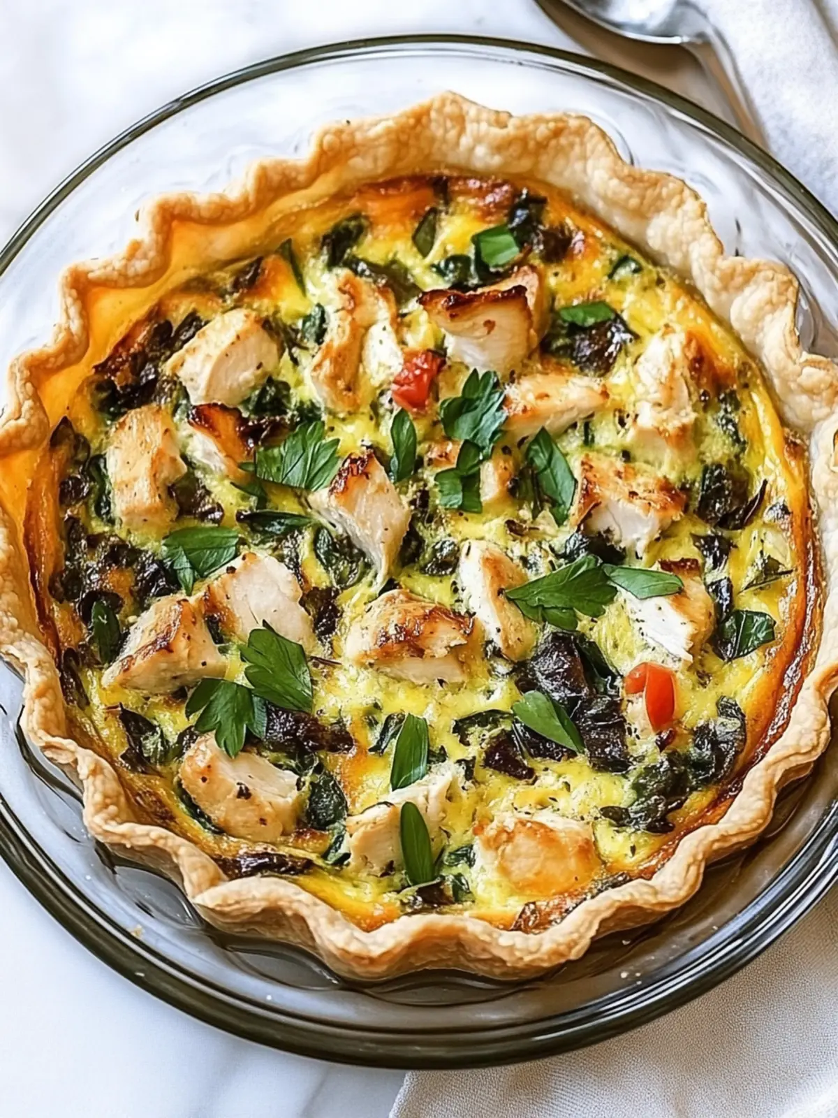 Delicious Chicken Quiche with Spinach and Mushrooms Magic 2 Chicken Quiche