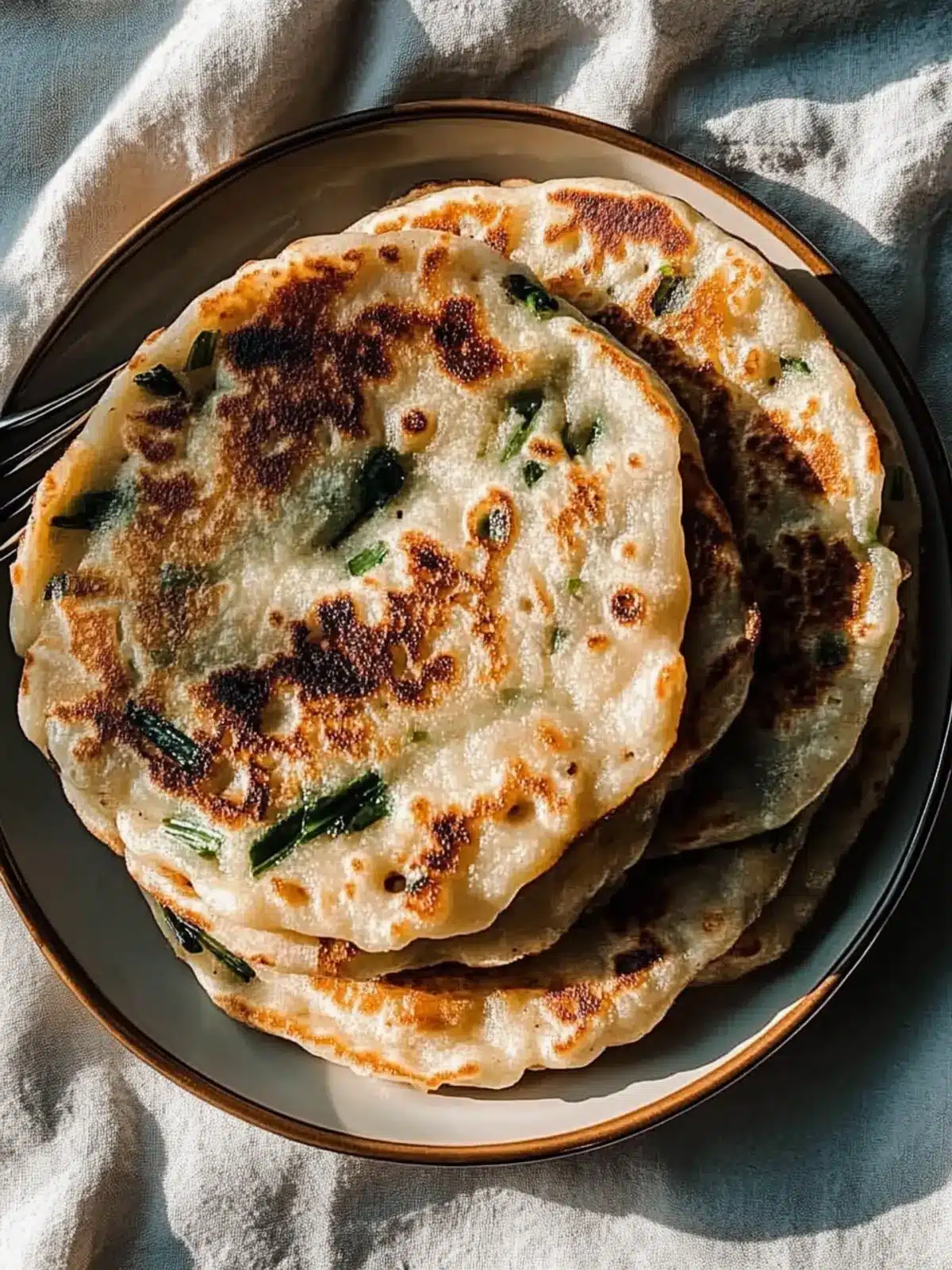 Savory Scallion Pancakes: Crispy Layers You'll Love! 2 Scallion Pancakes