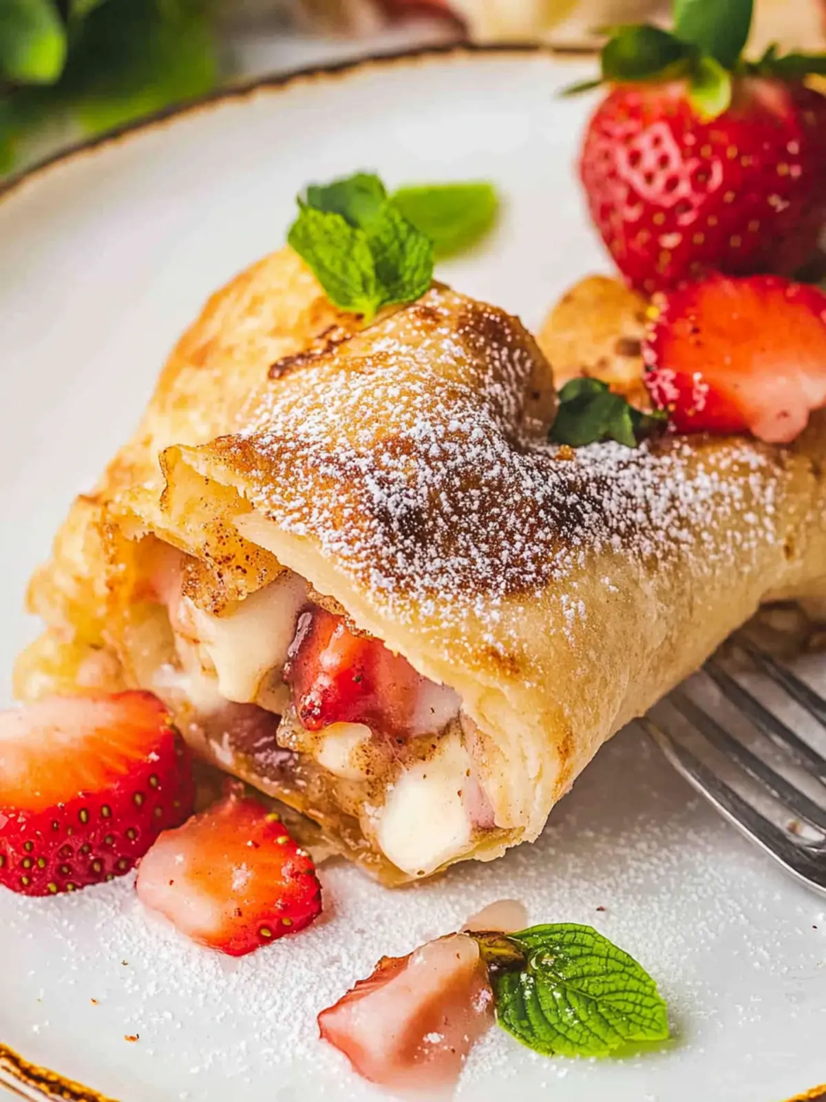 Crispy Air Fryer Strawberry Cheesecake Chimichangas Delight 2 Air Fryer Strawberry Cheesecake Chimichangas