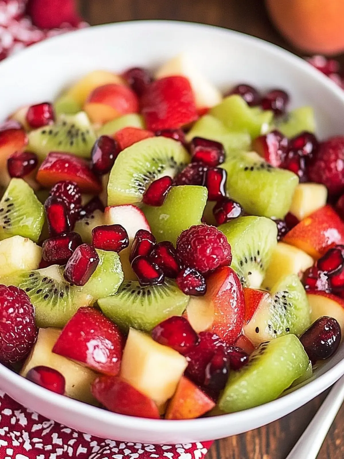 Delicious Christmas Fruit Salad with Honey Poppyseed Twist 2 Christmas Fruit Salad