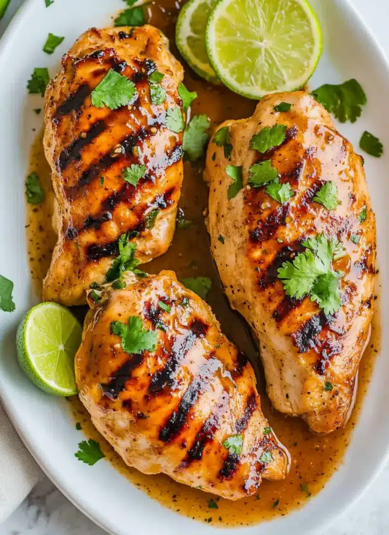 Lime Chicken with Garlic-Lime-Brown-Sugar Pan Sauce