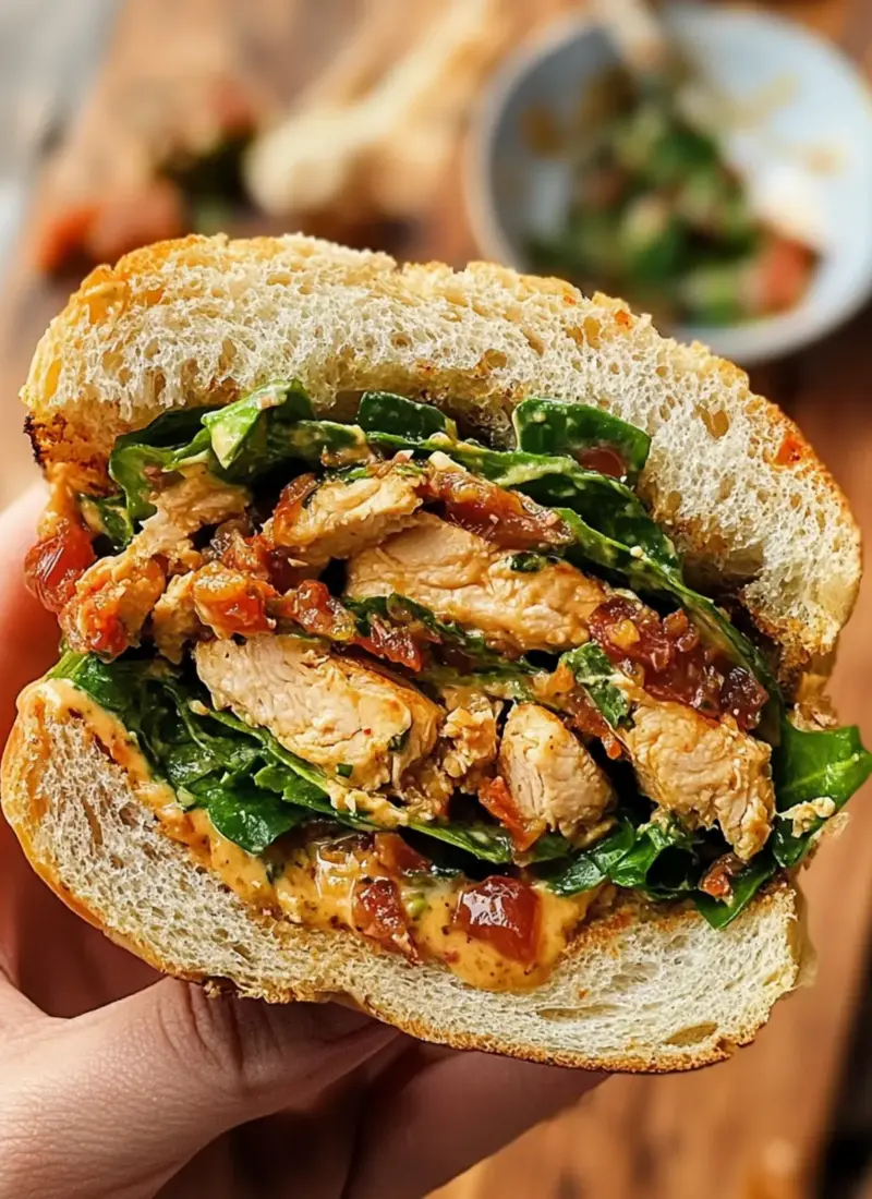 Marry Me Chicken Chopped Salad Sandwich
