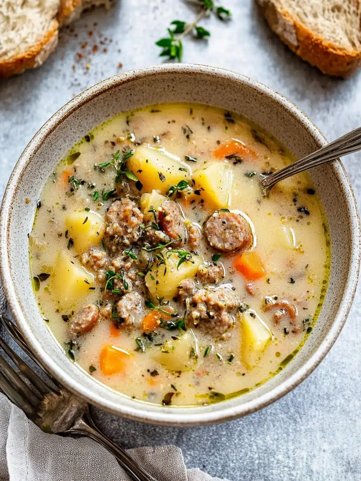 Cozy Up with Creamy Potato and Sausage Chowder Delight 2 Potato and Sausage Chowder