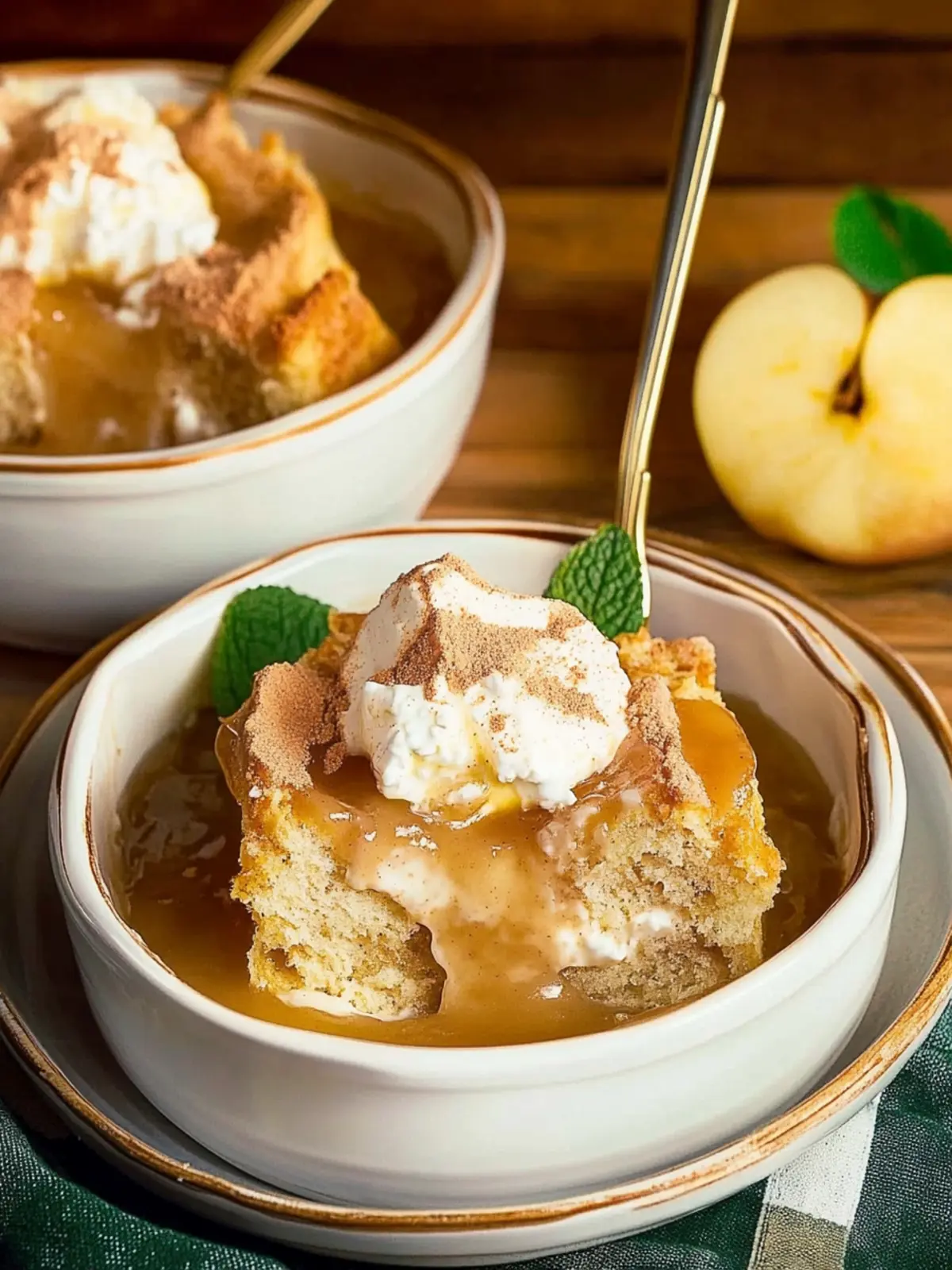 Cinnamon Apple Bread Pudding with Cottage Cheese Custard Bliss 2 Cinnamon Apple Bread Pudding with Cottage Cheese Custard