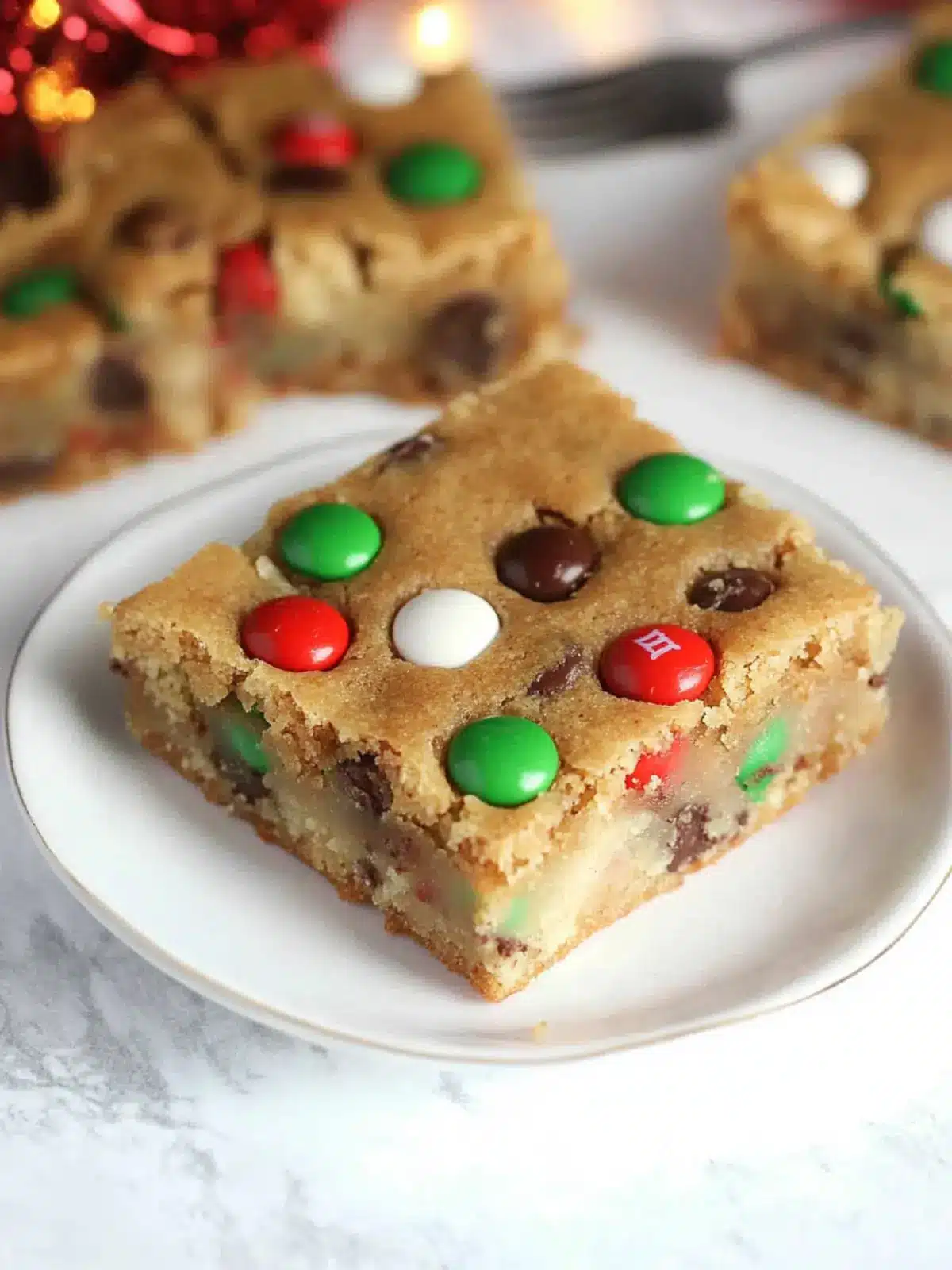 Festive Christmas M&M Cookie Bars for Easy Holiday Cheer 3 Christmas M&M Cookie Bars
