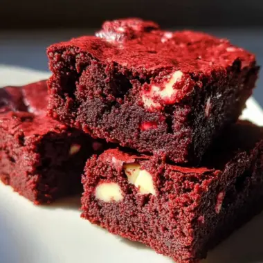 Fudgy Irresistible Red Velvet Brownies in One Bowl 9 Irresistible Red Velvet Brownies
