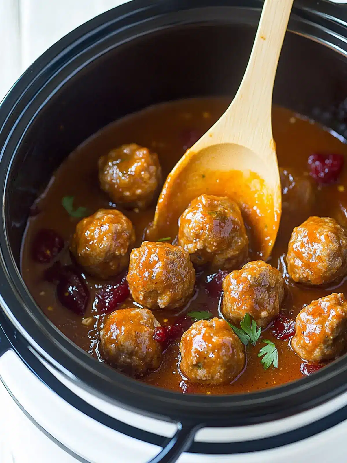 Sweet and Spicy Slow Cooker Cocktail Meatballs for Gatherings 3 Slow Cooker Cocktail Meatballs