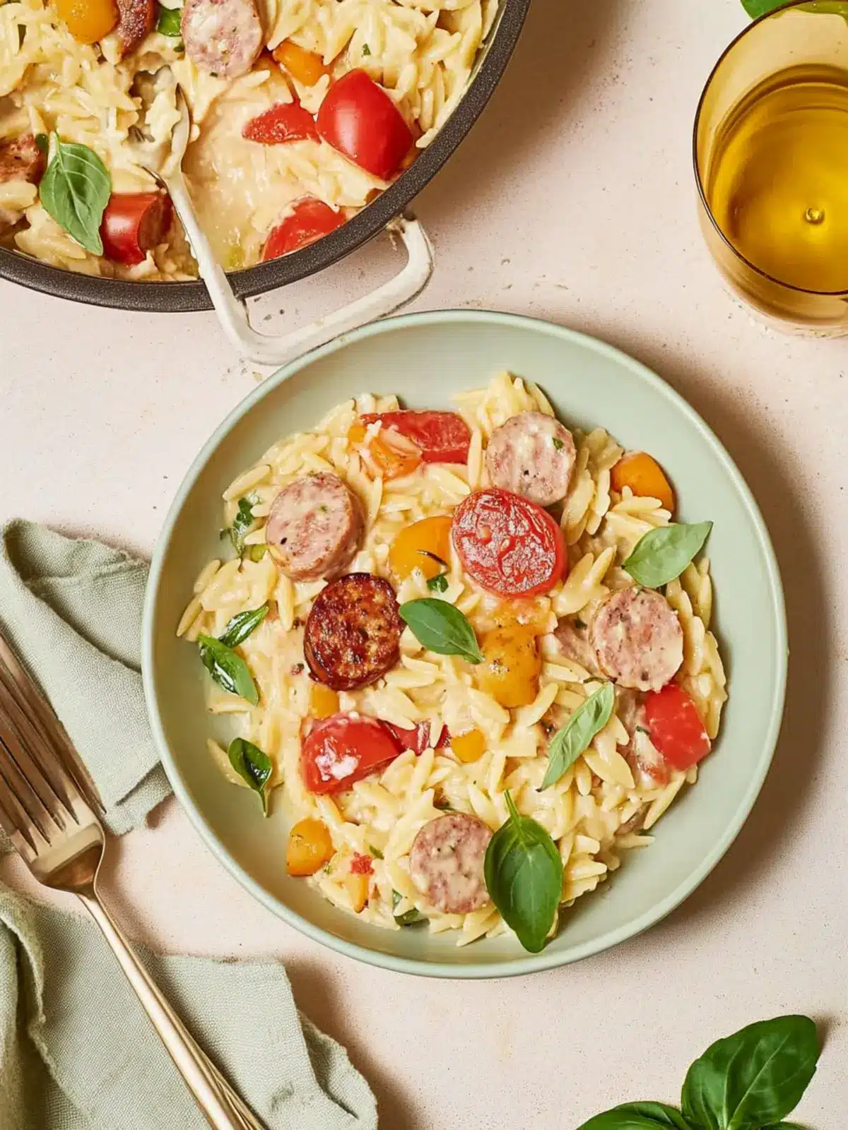 One-Pan Baked Boursin with Orzo and Chicken Sausage Bliss 5 One-Pan Baked Boursin with Orzo and Chicken Sausage