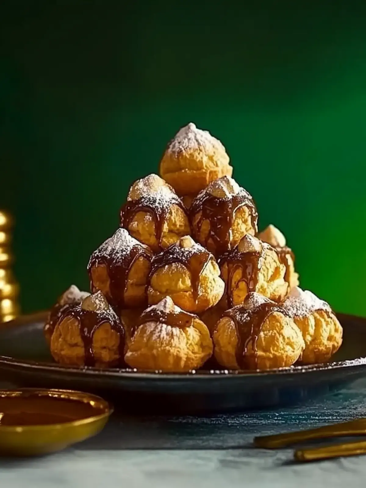 Irresistible Chestnut Profiteroles Drenched in Chocolate Sauce 2 Chestnut profiteroles