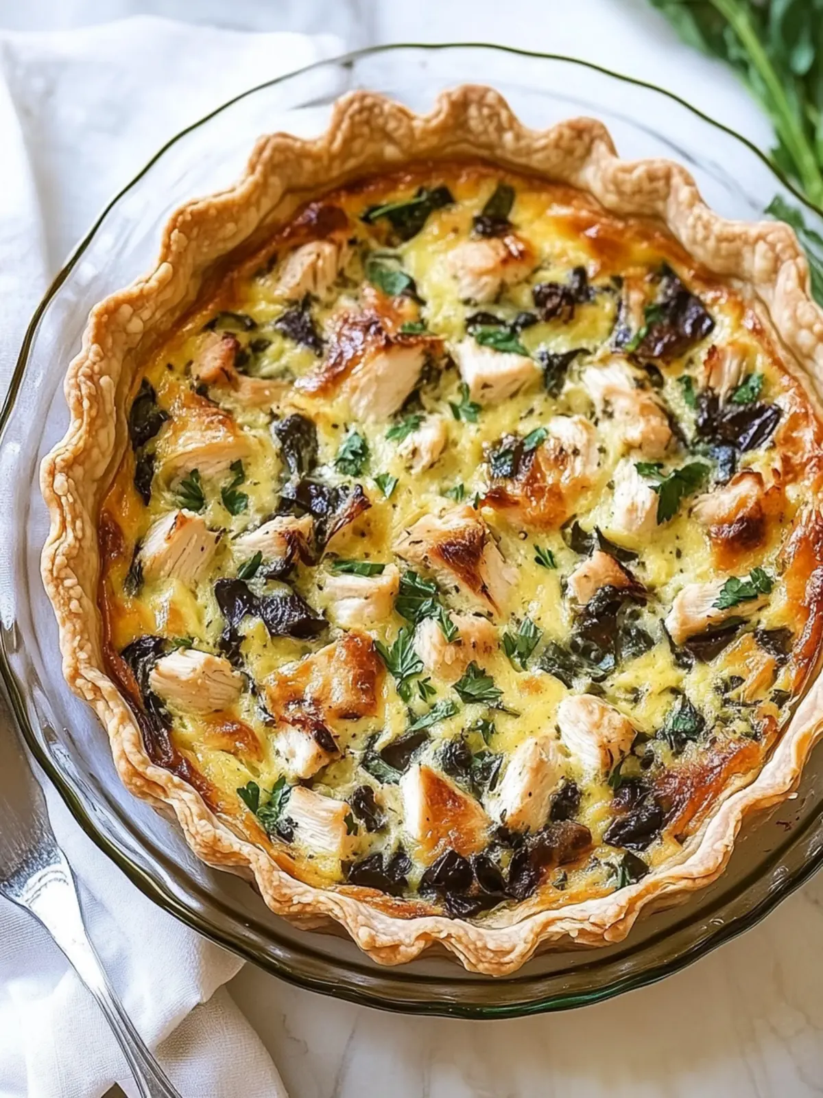 Delicious Chicken Quiche with Spinach and Mushrooms Magic 4 Chicken Quiche