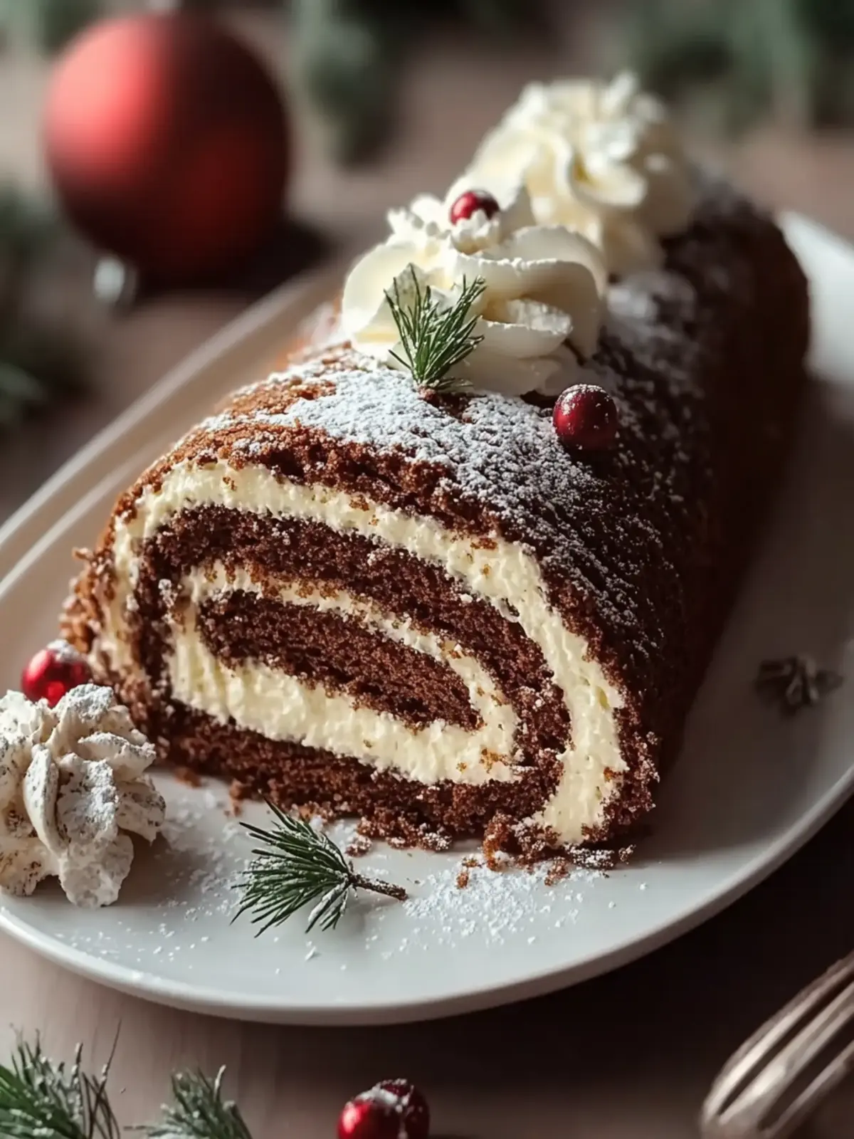 Irresistible Christmas Yule Log Sheet Cake to Delight Everyone 3 Christmas Yule Log Sheet Cake