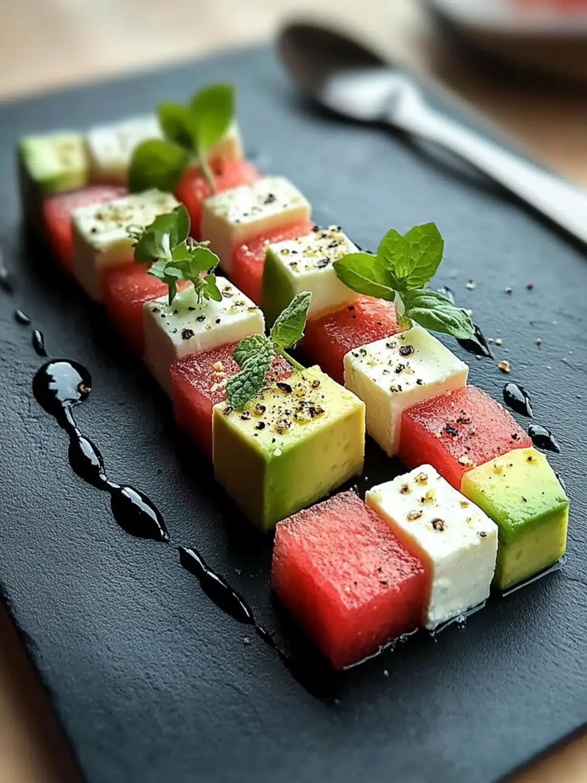 Christmas Watermelon, Avocado, and Feta Cubes: Festive Flavor Delight 5 Christmas Watermelon, Avocado, and Feta Cubes: The Perfect Holiday Bite