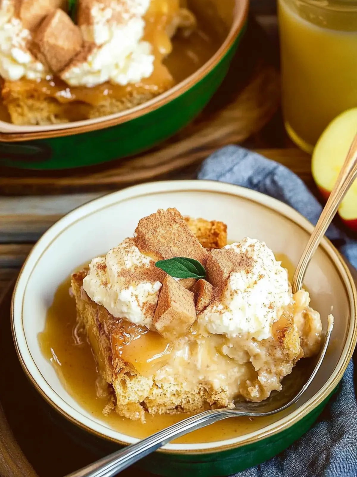 Cinnamon Apple Bread Pudding with Cottage Cheese Custard Bliss 5 Cinnamon Apple Bread Pudding with Cottage Cheese Custard