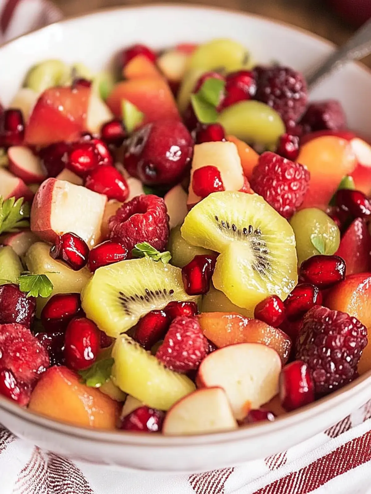 Delicious Christmas Fruit Salad with Honey Poppyseed Twist 3 Christmas Fruit Salad