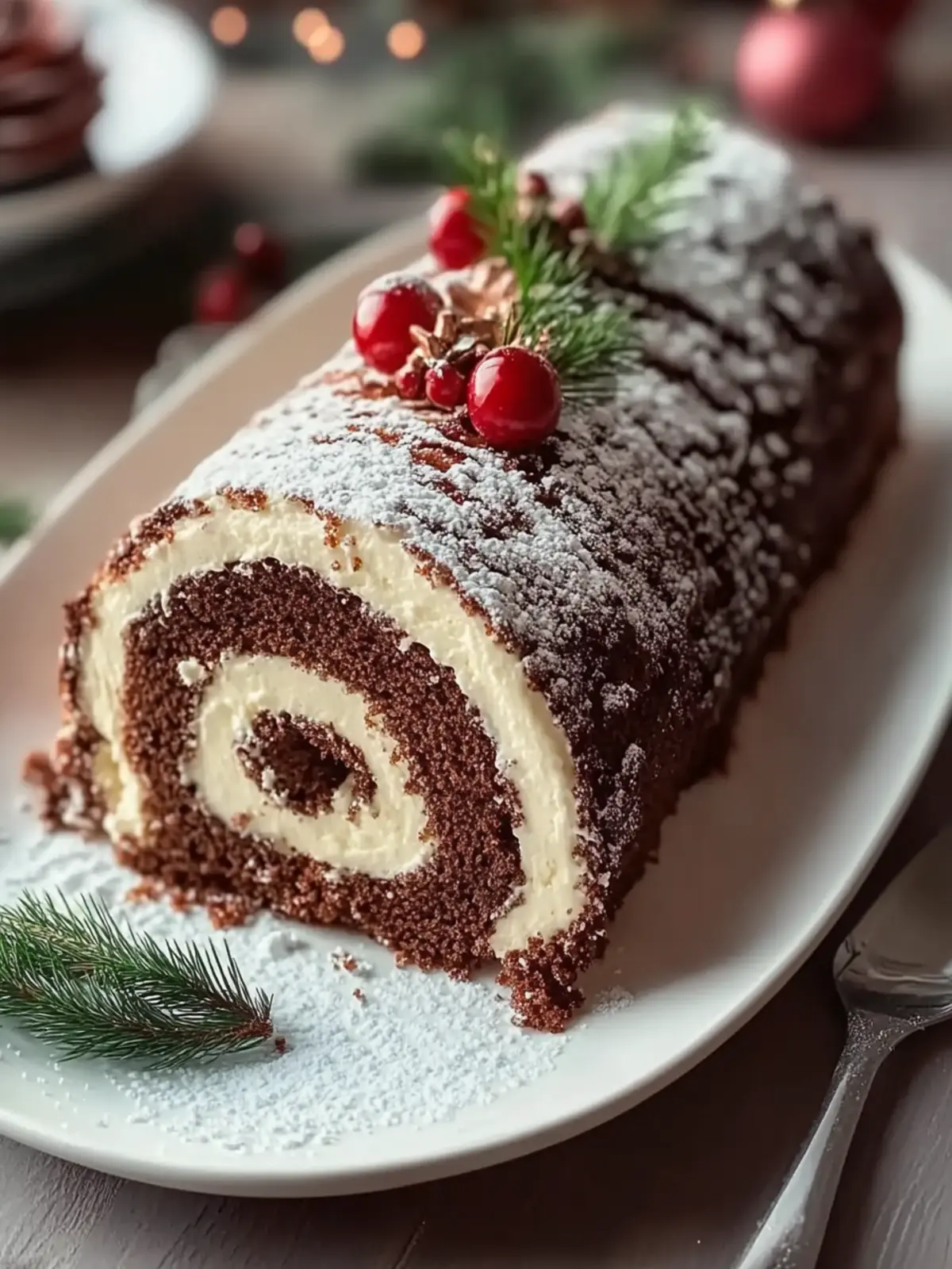 Irresistible Christmas Yule Log Sheet Cake to Delight Everyone 4 Christmas Yule Log Sheet Cake