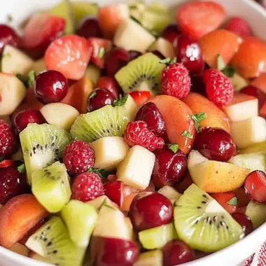 Merry & Bright Christmas Fruit Salad with Honey Dressing 9 Christmas Fruit Salad