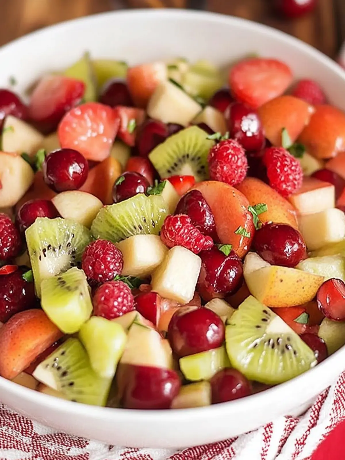 Merry & Bright Christmas Fruit Salad with Honey Dressing 5 Christmas Fruit Salad