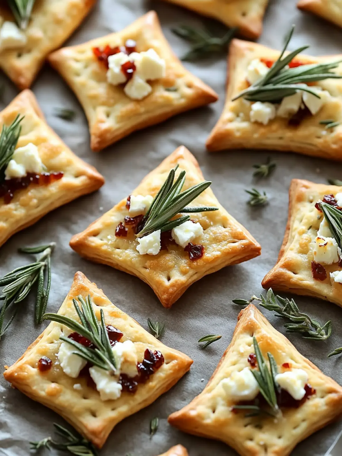 Rosemary & Feta Christmas Tree Crackers for Festive Cheers 3 Rosemary & Feta Christmas Tree Crackers