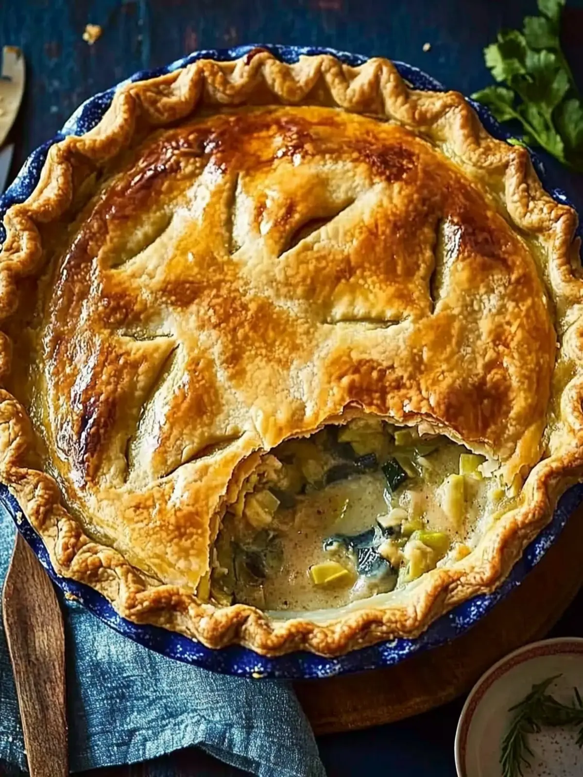 Savory Turkey & Leek Pie: A Cozy Leftover Makeover 3 Turkey & leek pie