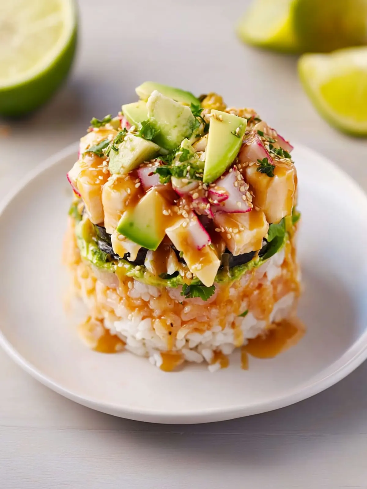 Fresh and Easy Sushi Stacks That Are Sure to Impress 4 Sushi Stacks