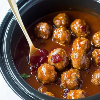 Sweet and Spicy Slow Cooker Cocktail Meatballs for Gatherings 9 Slow Cooker Cocktail Meatballs