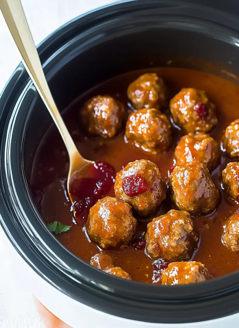Slow Cooker Cocktail Meatballs