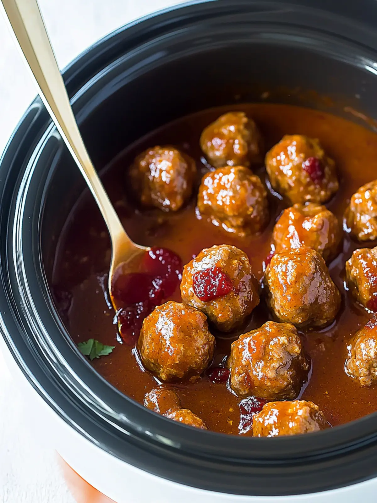 Sweet and Spicy Slow Cooker Cocktail Meatballs for Gatherings 5 Slow Cooker Cocktail Meatballs