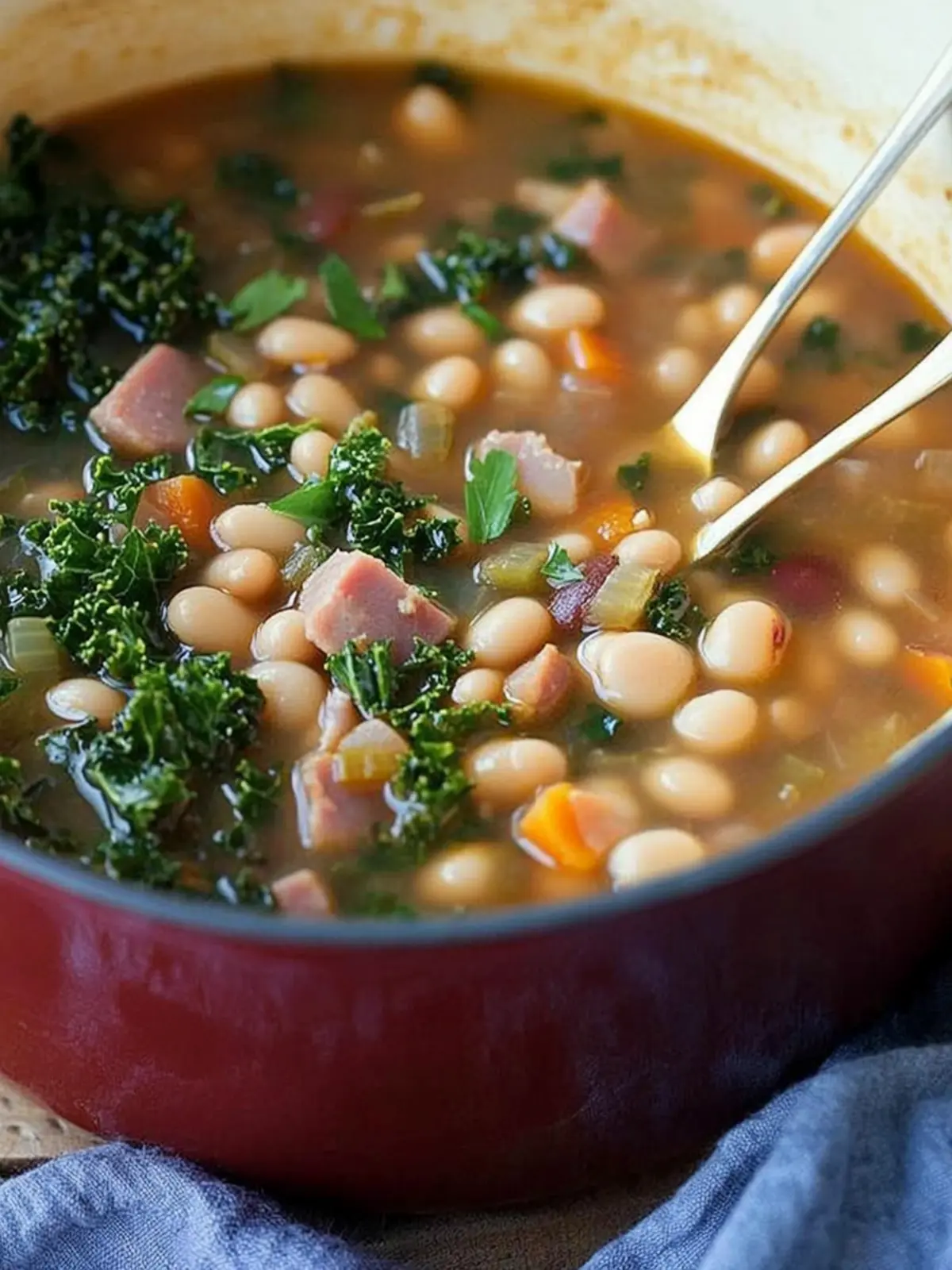 Savory 16 Bean Soup with Ham and Kale for Cozy Nights 3 16 Bean Soup with Ham and Kale