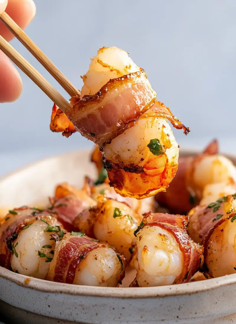 Air Fryer Bacon Wrapped Shrimp