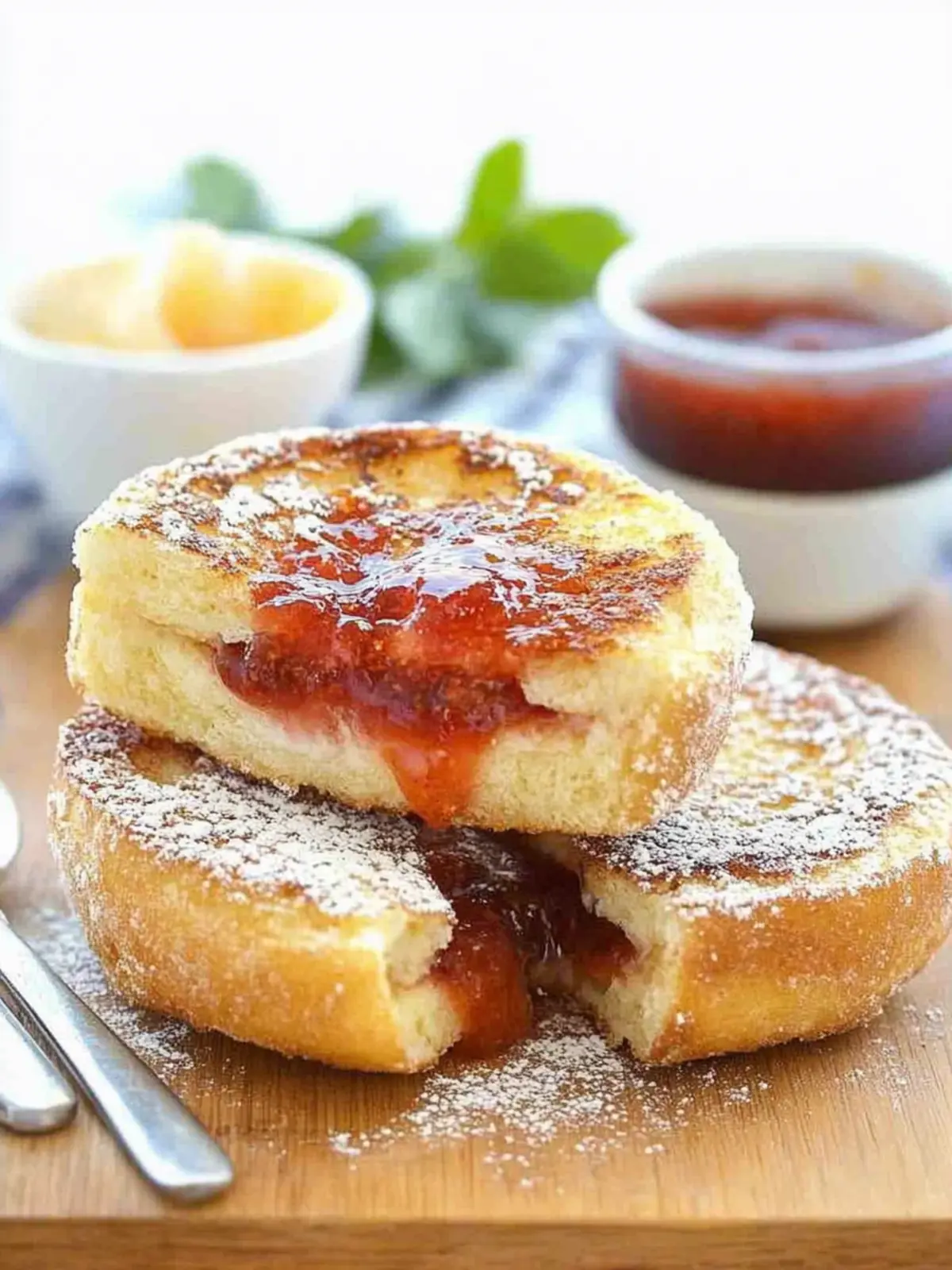 Jam Jelly Doughnut French Toast: A Guilt-Free Morning Treat 3 Jam Jelly Doughnut French Toast