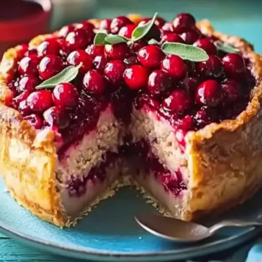 Cranberry-Topped Raised Pie: A Festive Holiday Showstopper 10 Cranberry-topped raised pie