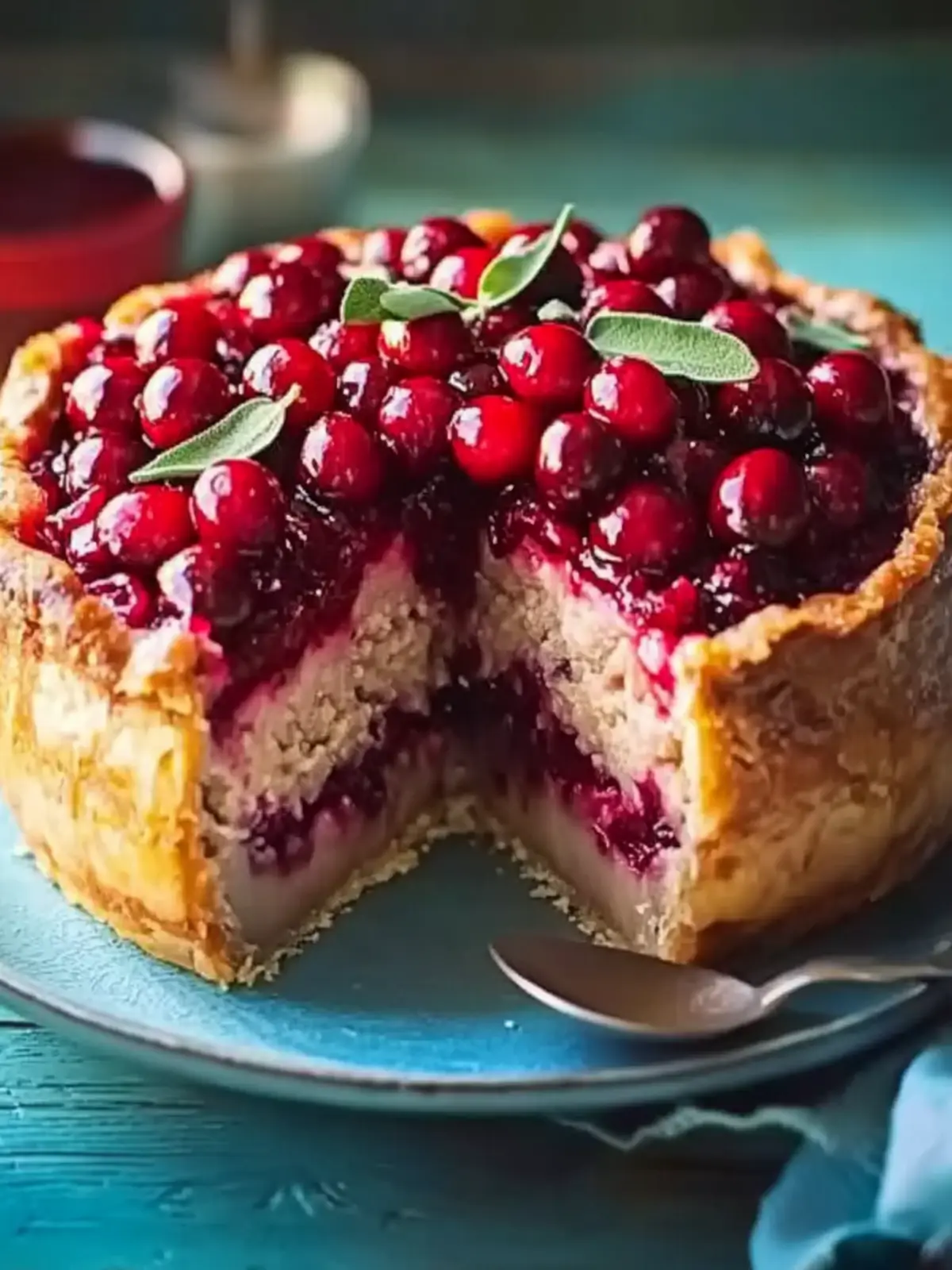 Cranberry-Topped Raised Pie: A Festive Holiday Showstopper 5 Cranberry-topped raised pie