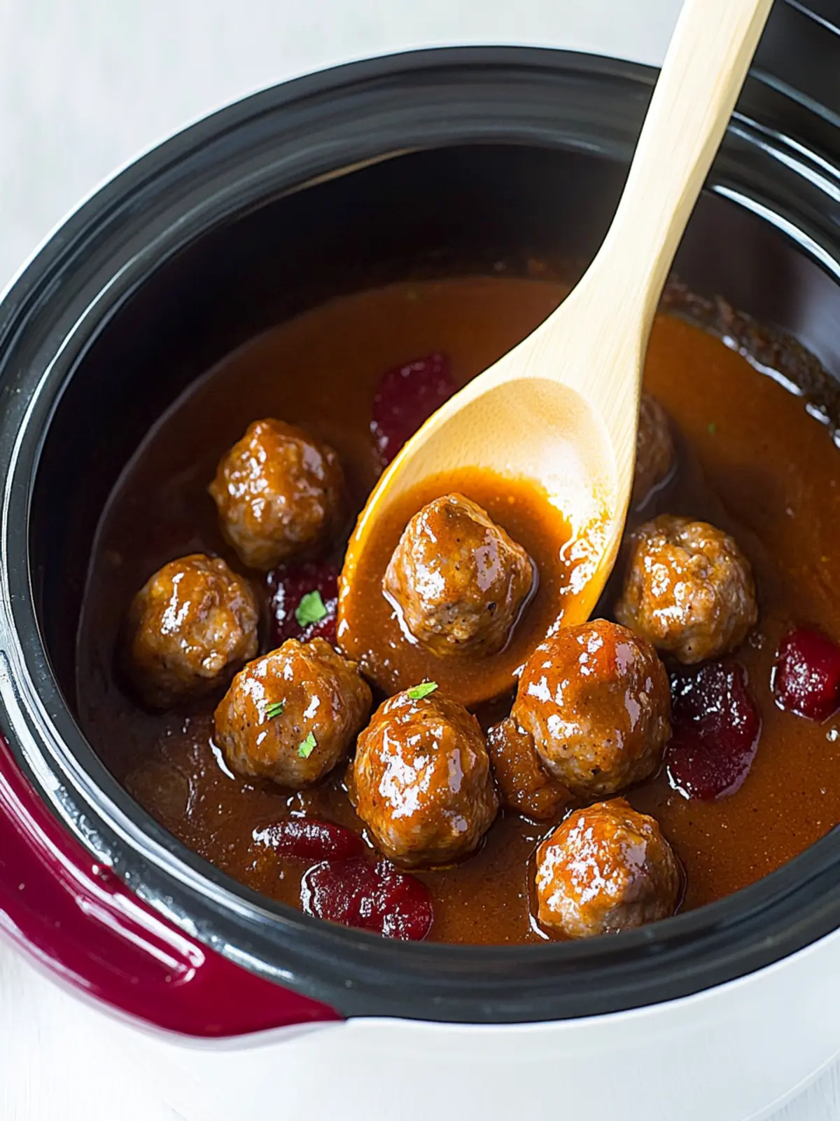 Sweet and Spicy Slow Cooker Cocktail Meatballs for Gatherings 2 Slow Cooker Cocktail Meatballs