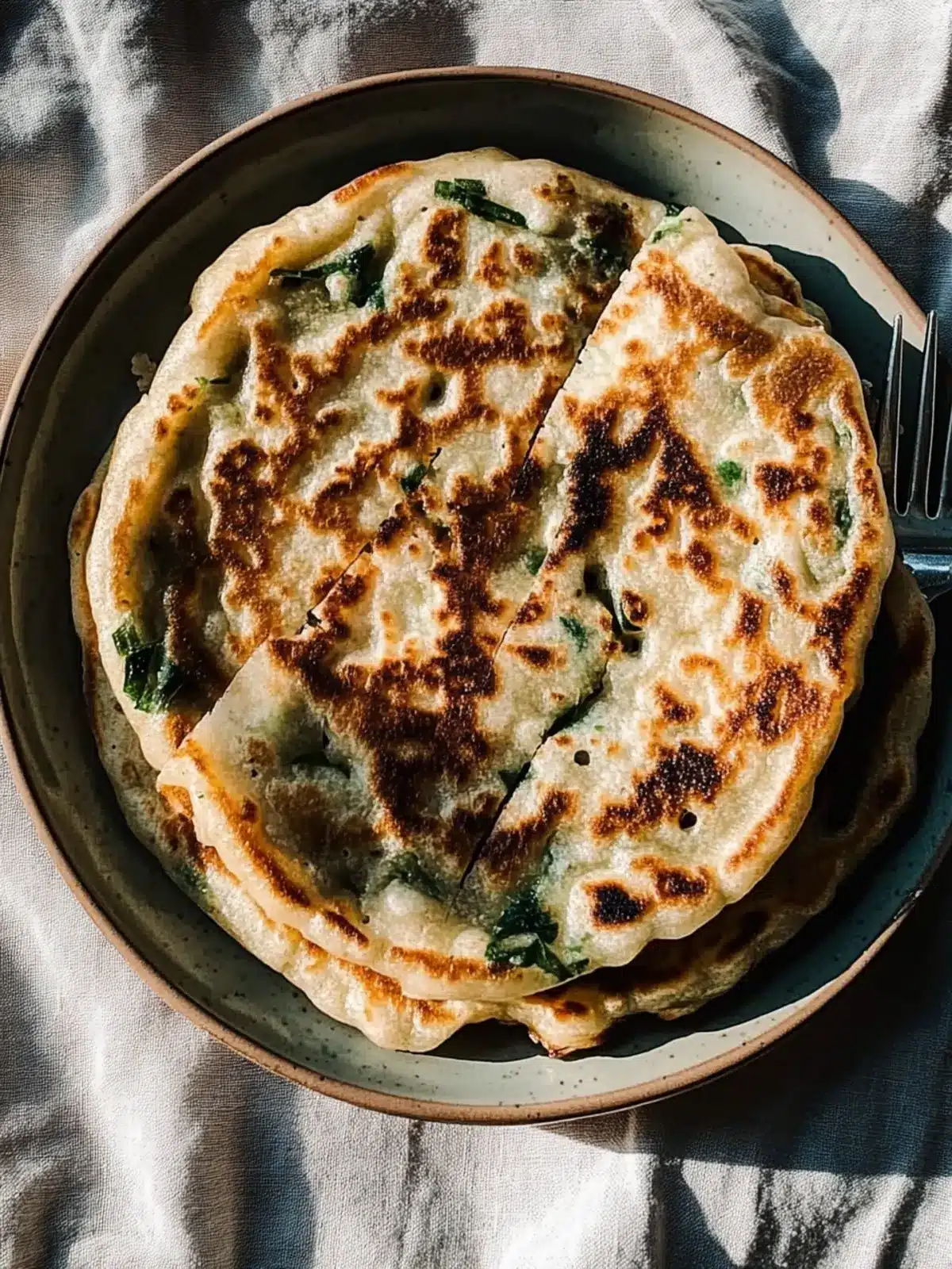 Crispy Scallion Pancakes You Can Easily Make at Home 3 Scallion Pancakes