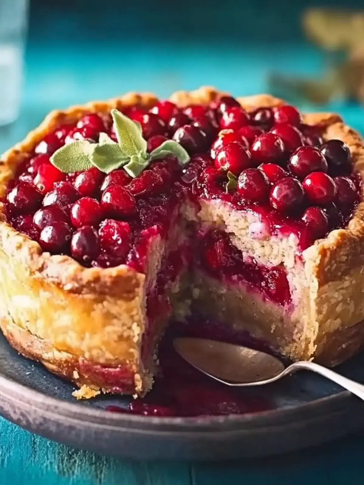Cranberry-Topped Raised Pie: A Festive Holiday Showstopper 4 Cranberry-topped raised pie