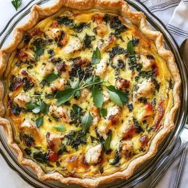 Delicious Chicken Quiche with Spinach and Mushrooms Magic 9 Chicken Quiche