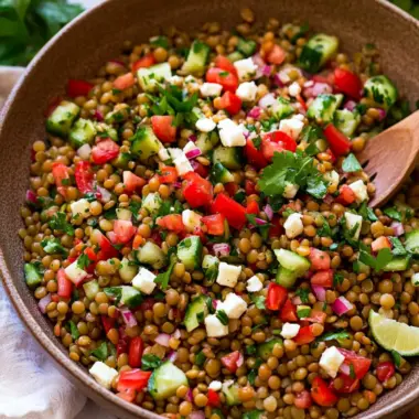 Colorful Lentil Salad with Feta for a Healthy Boost 9 Lentil Salad