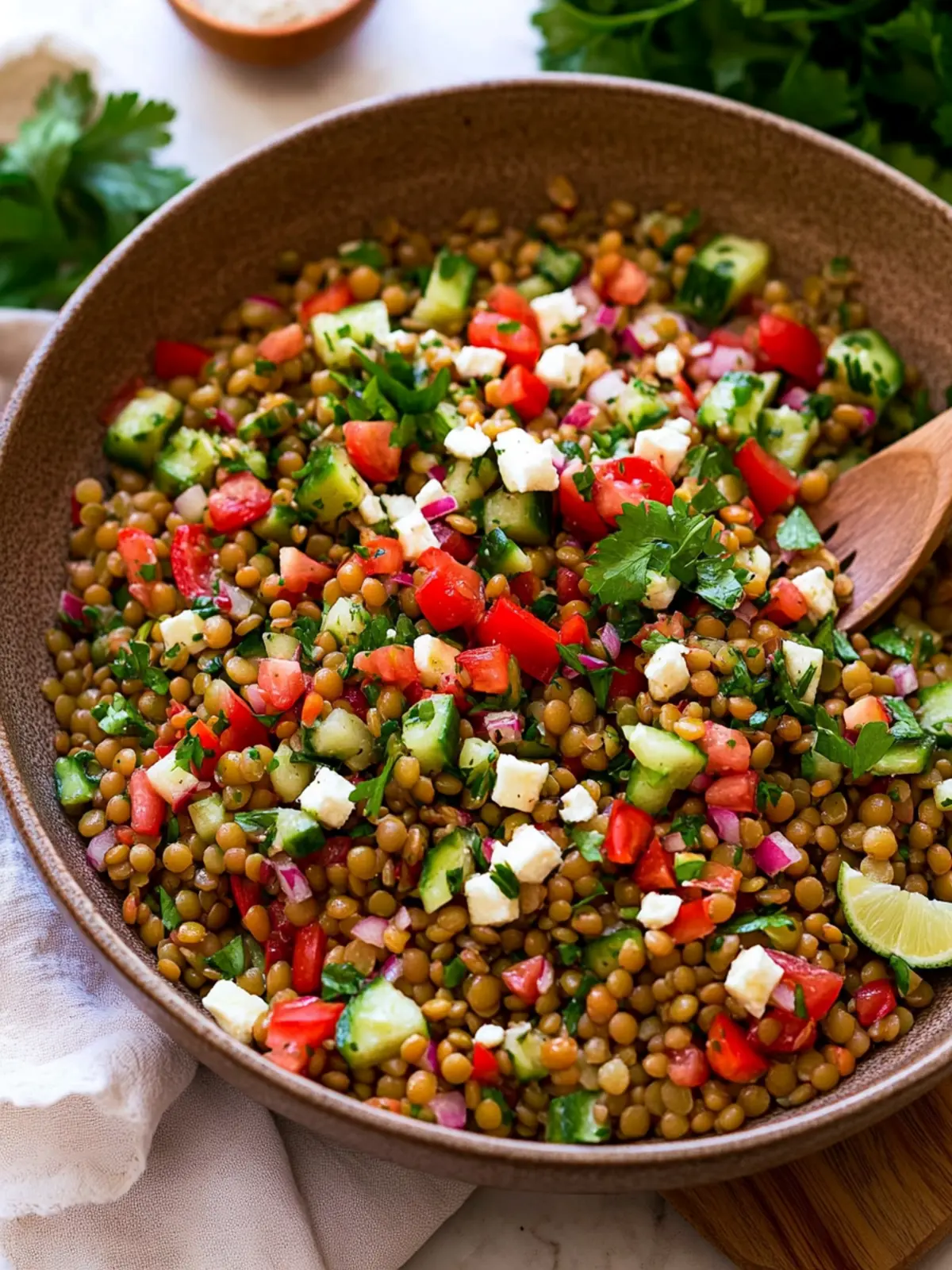 Colorful Lentil Salad with Feta for a Healthy Boost 5 Lentil Salad