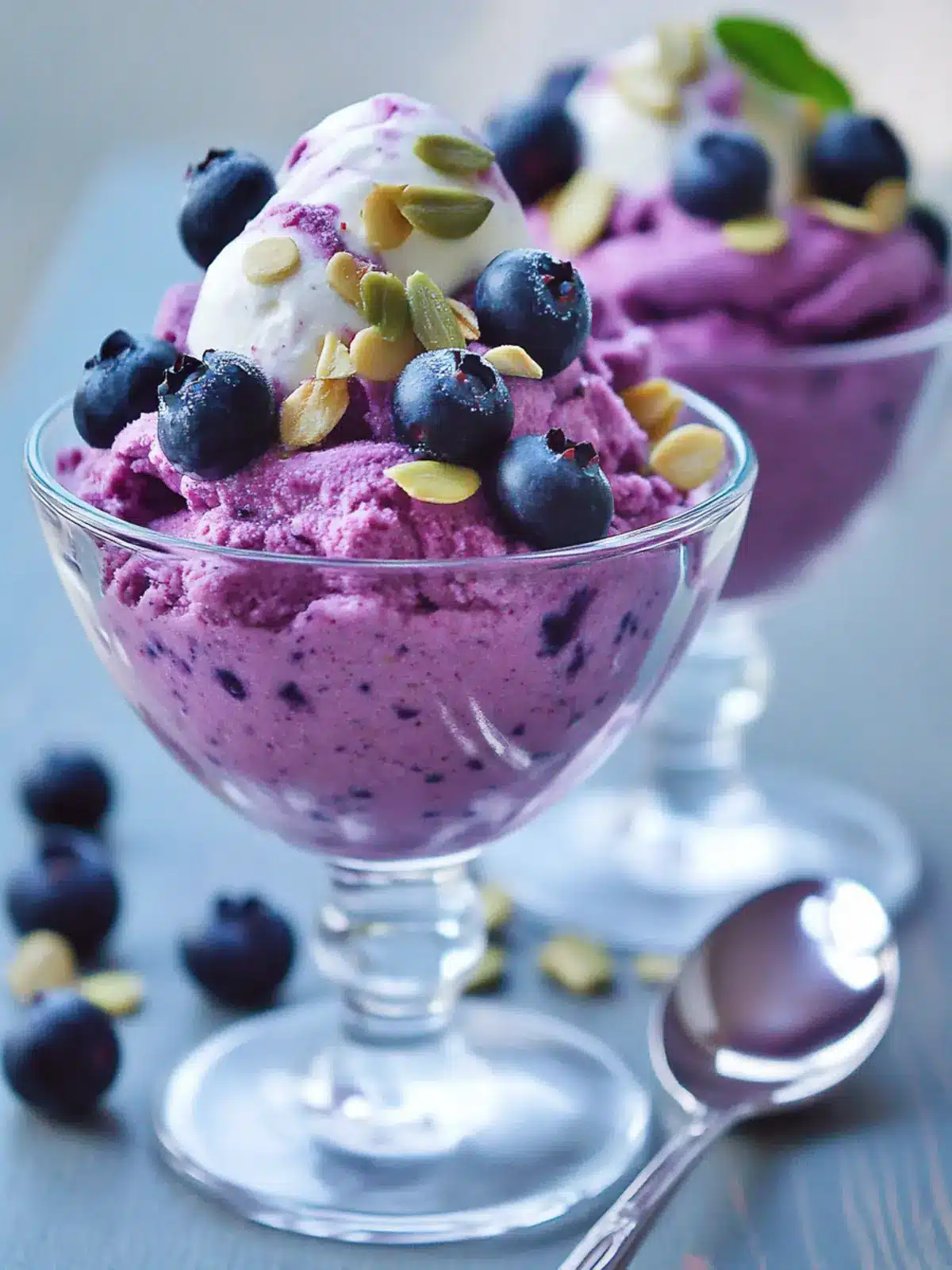Creamy Blueberry Frozen Yogurt: Guilt-Free Vegan Delight 3 Blueberry Frozen Yogurt