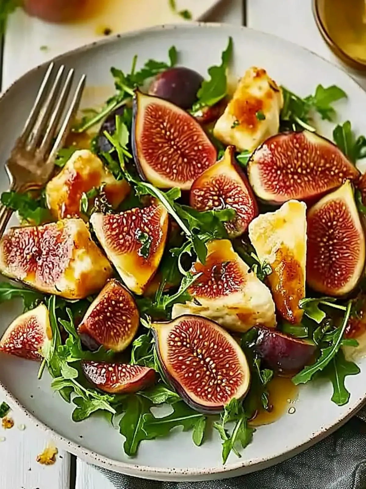 Indulge in Spiced Honey-Glazed Halloumi & Fig Salad Delight 2 Spiced honey-glazed halloumi & fig salad