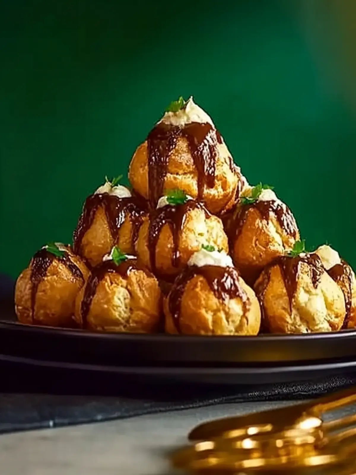 Irresistible Chestnut Profiteroles Drenched in Chocolate Sauce 5 Chestnut profiteroles