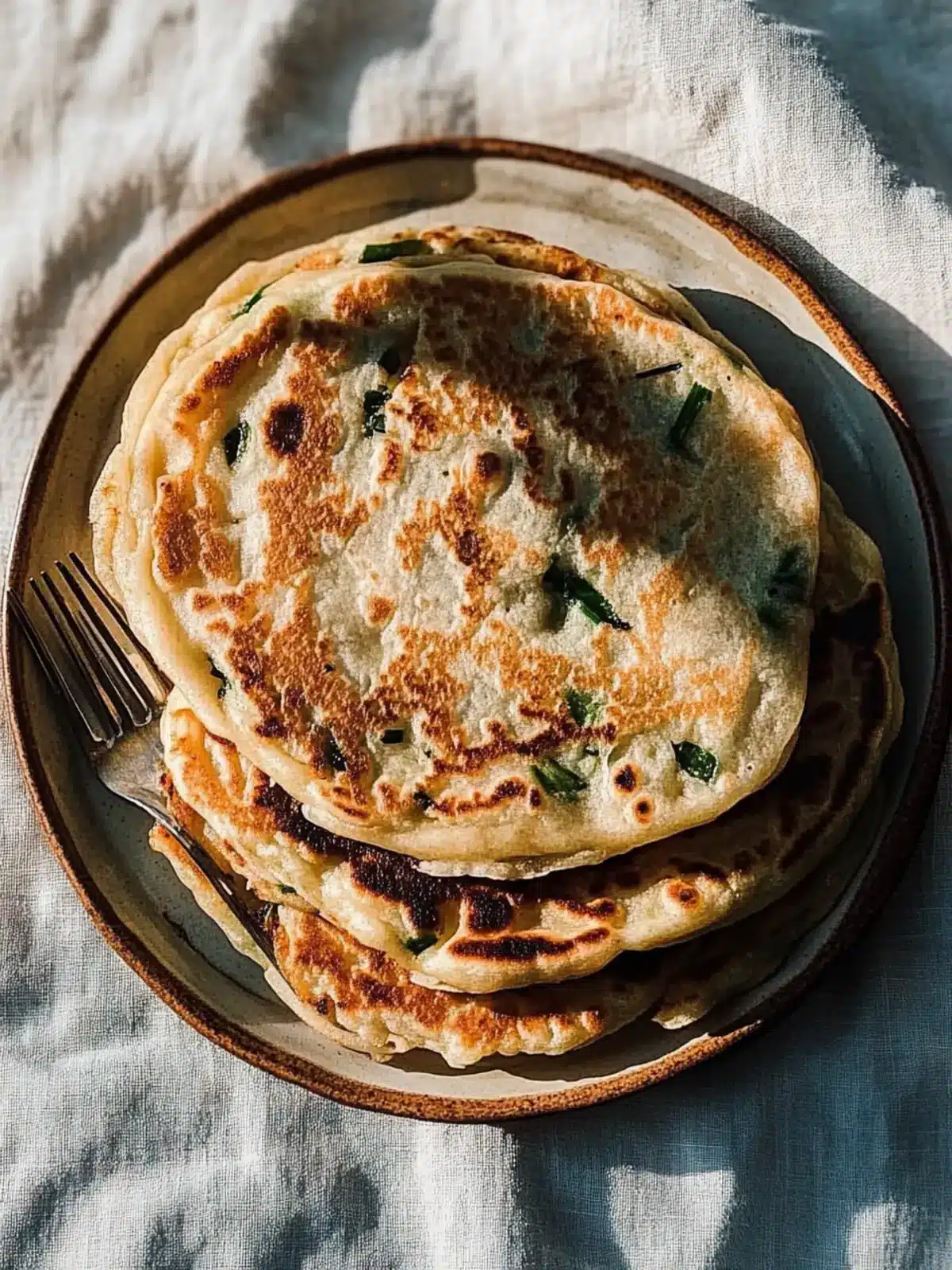Crispy Scallion Pancakes with Zesty Ginger Sauce You’ll Love 3 Scallion Pancakes