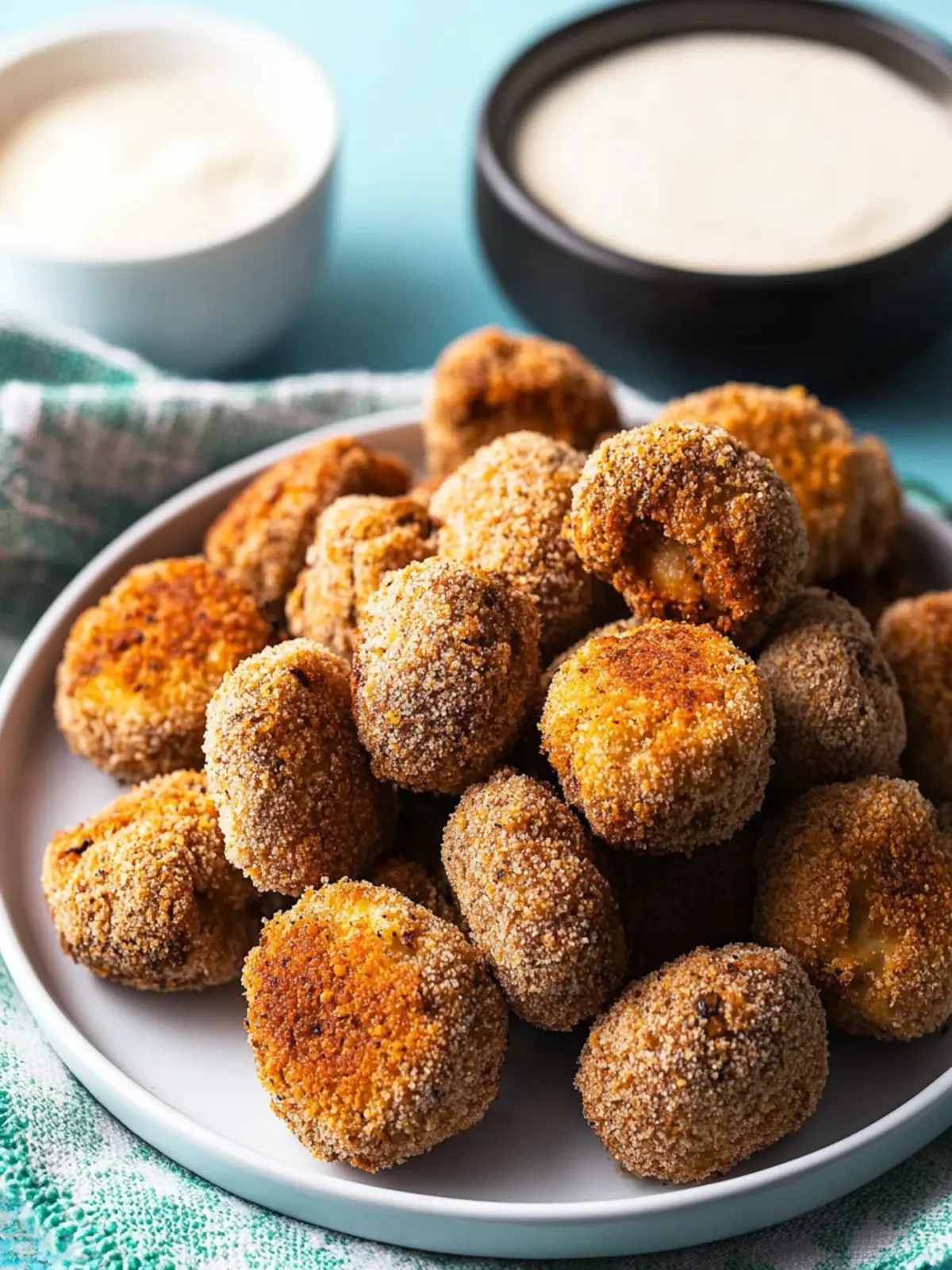Air Fryer Mushrooms: Crunchy Breaded Delight in Minutes 3 Air Fryer Mushrooms (Breaded)