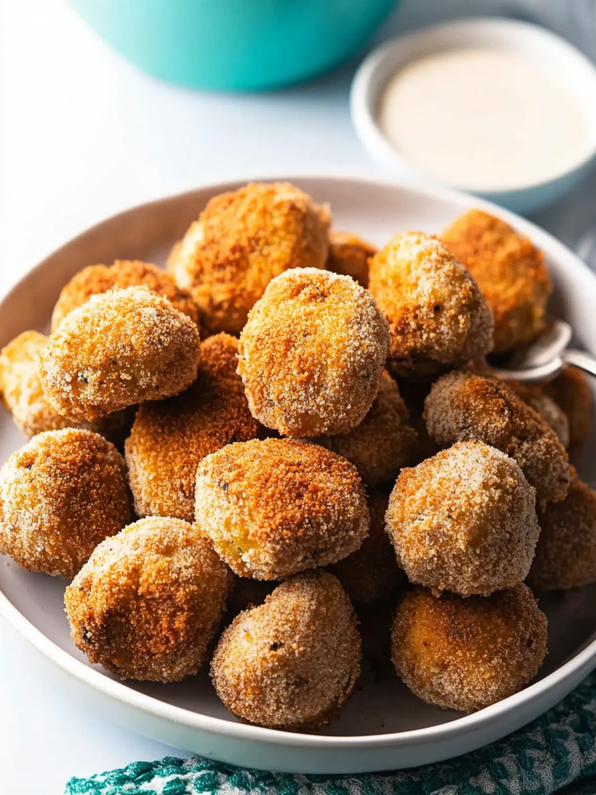 Air Fryer Mushrooms: Crunchy Breaded Delight in Minutes 2 Air Fryer Mushrooms (Breaded)