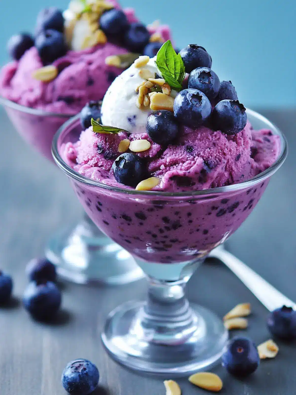 Creamy Blueberry Frozen Yogurt: Guilt-Free Vegan Delight 2 Blueberry Frozen Yogurt